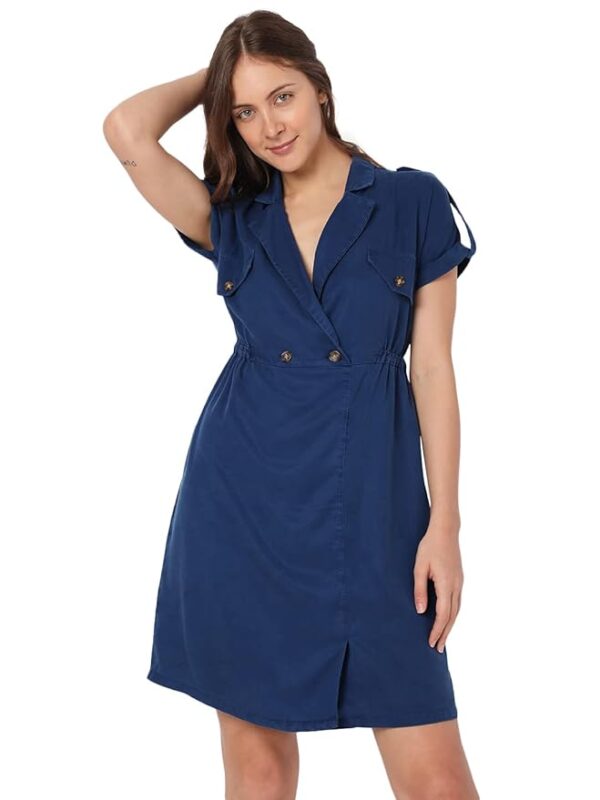Women's Mini Rayon Shirt Dress